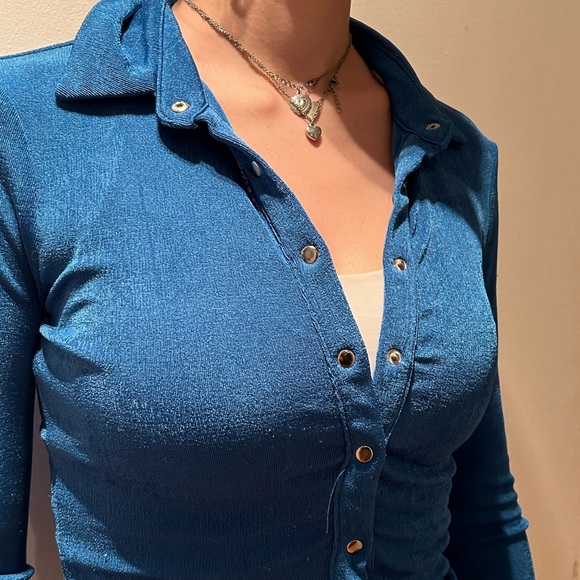 Princess Polly blue top 🐬🪼 - Picture 2 of 4